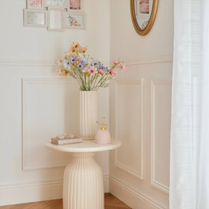 Table d'appoint Mudan ivoire 55x55x50cm