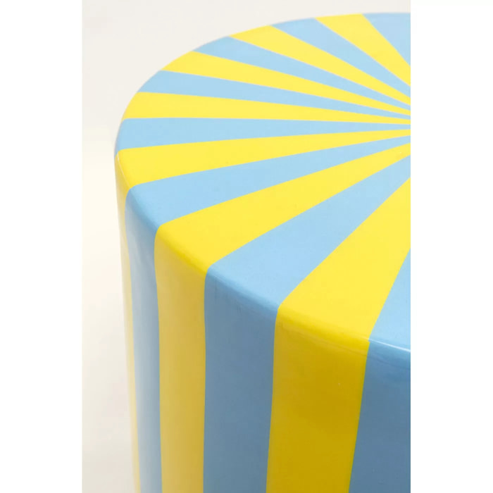 Table d'appoint Candy 30cm bleue et jaune Kare Design