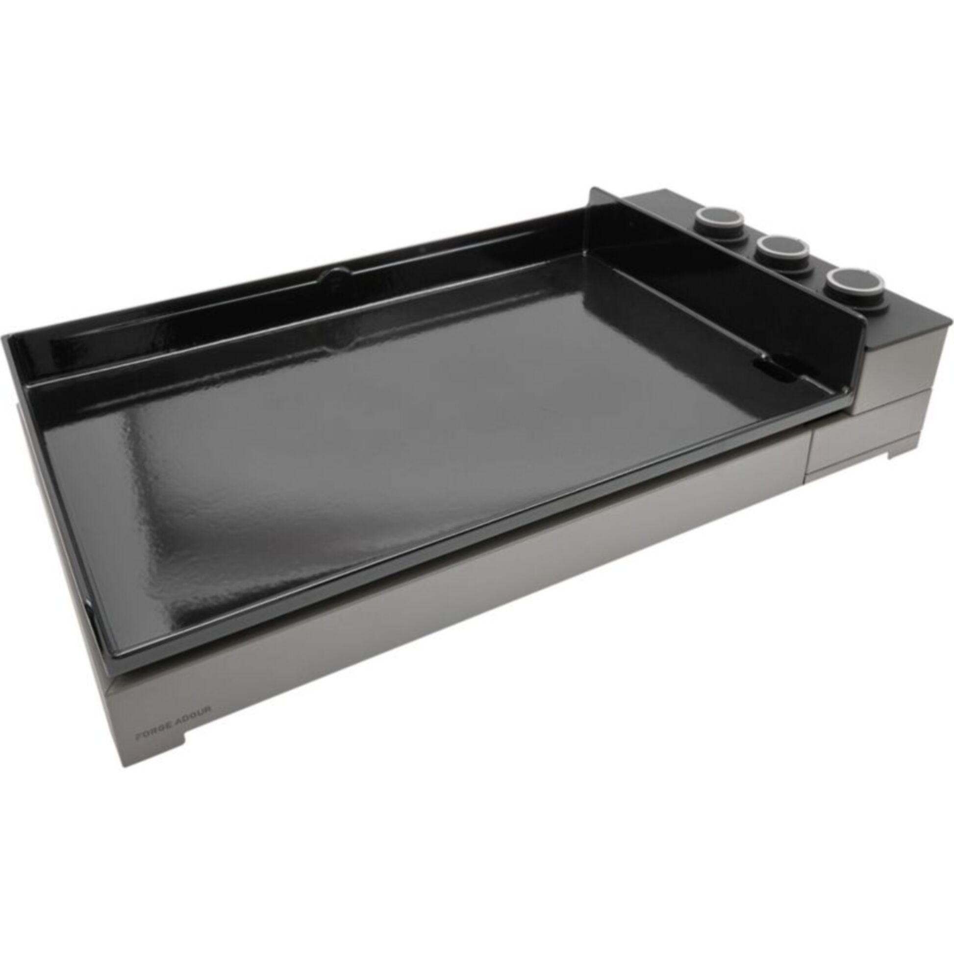 Plancha gaz FORGE ADOUR Premium Acier 75 NG noir gris 3 brûleurs à poser, 73.2x40.9 cm