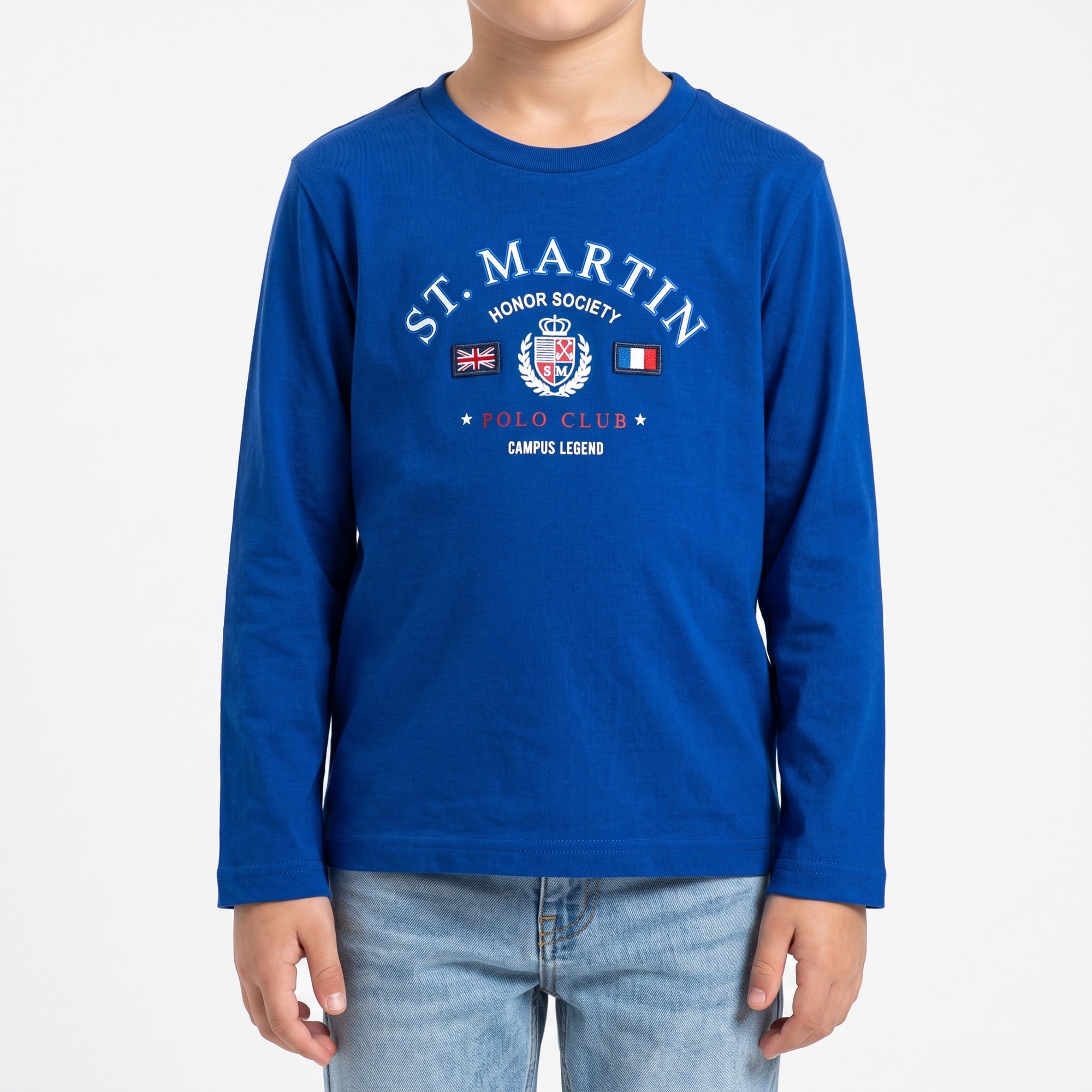 T-shirt maniche lunghe con stampa logo