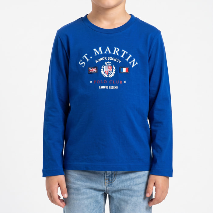 T-shirt maniche lunghe con stampa logo