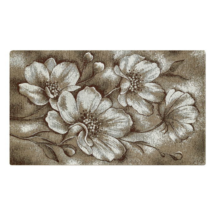 Tappeto Jacquard Ideale Salotto Camera Ingresso Made In Italy Antiscivolo, Lavabile, Morbido Disegno Asturia Fango By Suardi