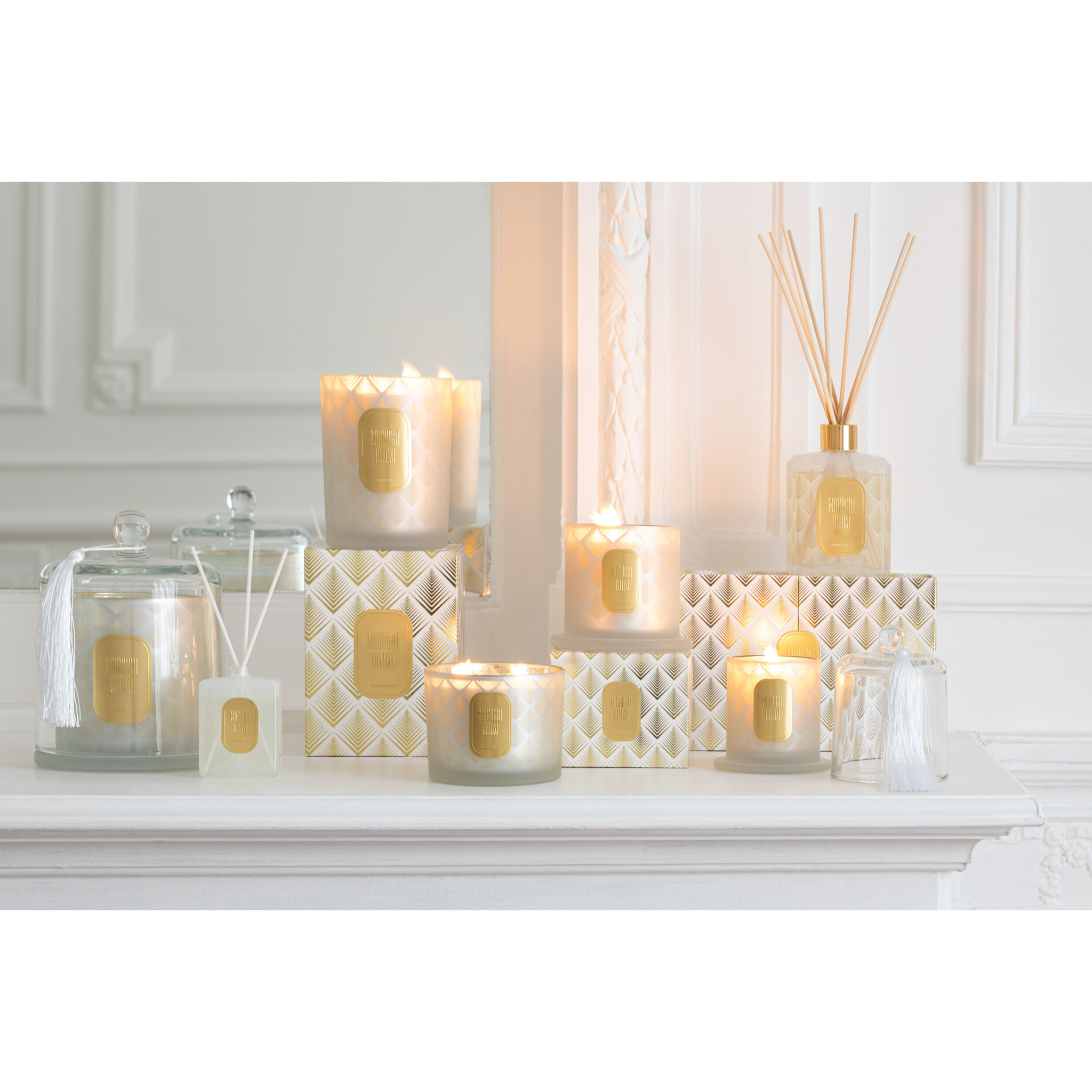 J-Line huile parfumée Midnight Deluxe - Rainbow Reef - blanc/or - boîte de 3