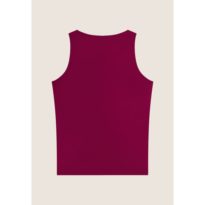 Canotta regular in tessuto quick dry con retro vogatore