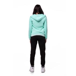 Tuta da donna con felpa con cappuccio e zip e joggers non felpata Leone Bright