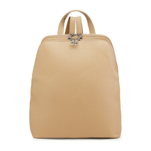 Borse Donna colore Beige-in pelle Made in Italy 30x33x16cm