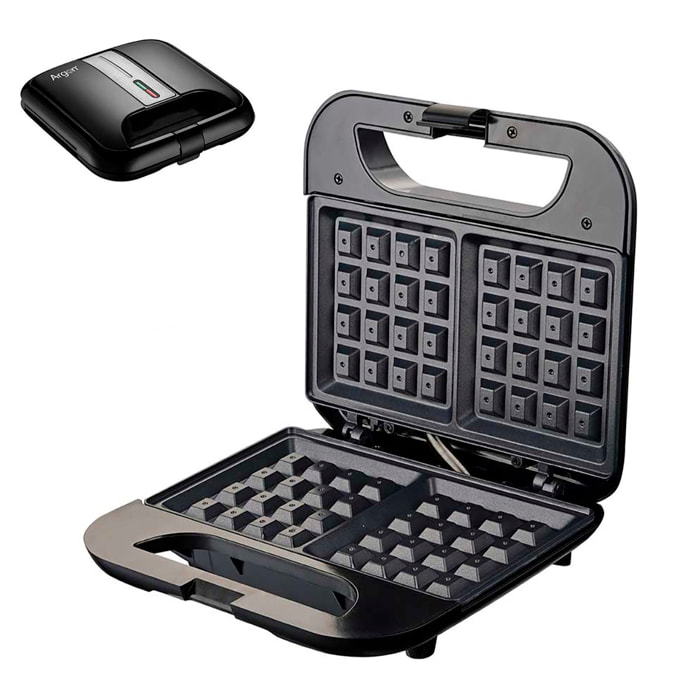 Gofrera con revestimiento antiadherente y 750W de potencia.