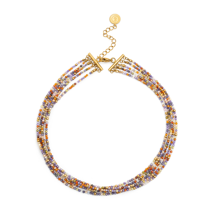 Collana Crystals Cleopatra Acciao Placcato Oro