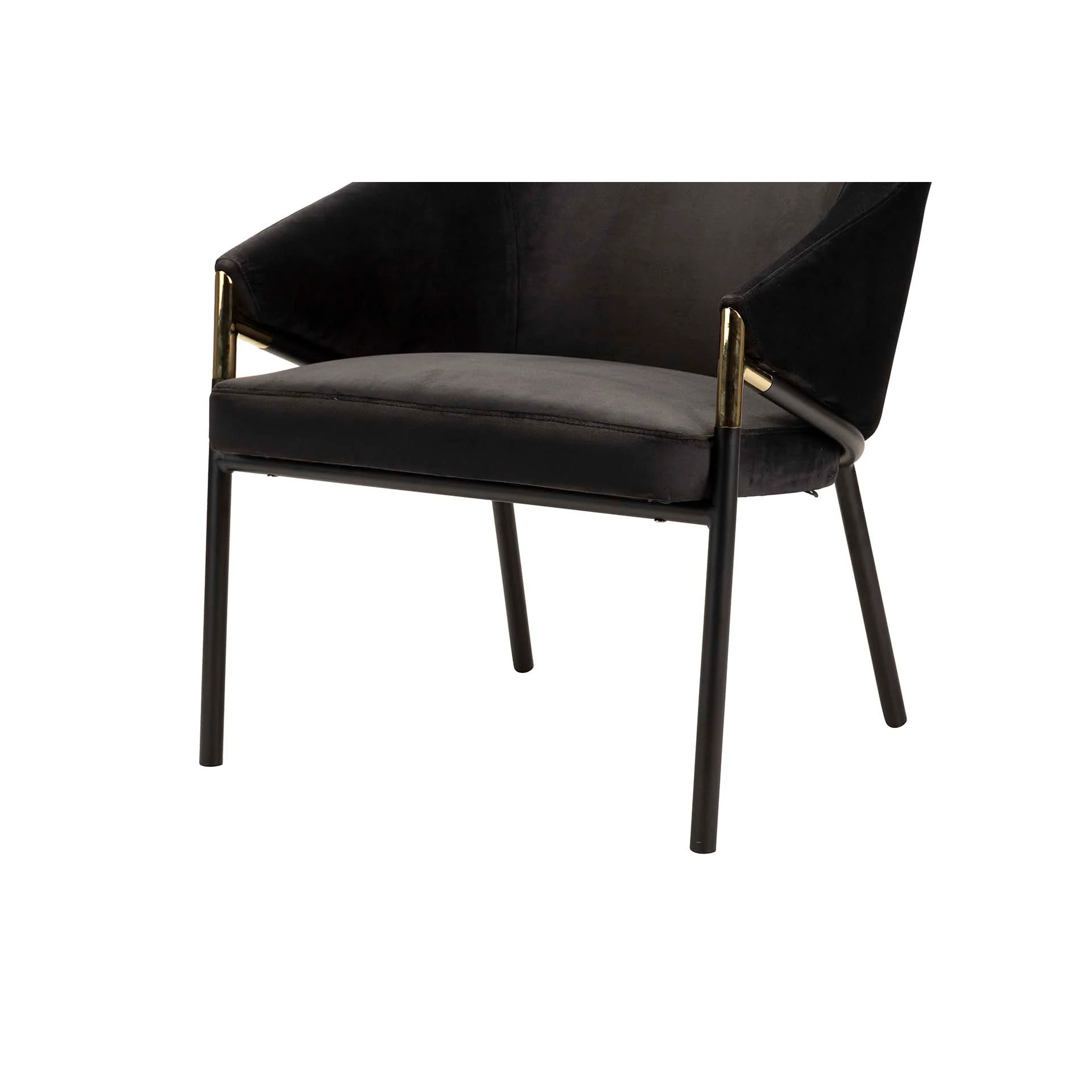 Silla Velvet Negro Atlanta 64x69x78 Cm