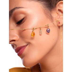 Collana Triple Dots Argento Placcato Oro