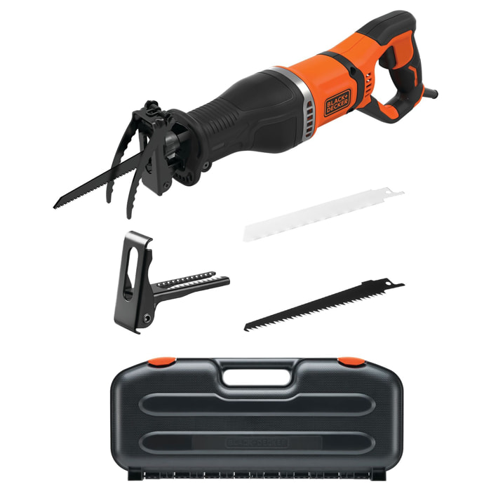 Scie sabre 750W - 2800 cps/min, changement de lame sans outil, en coffret avec 2 lames