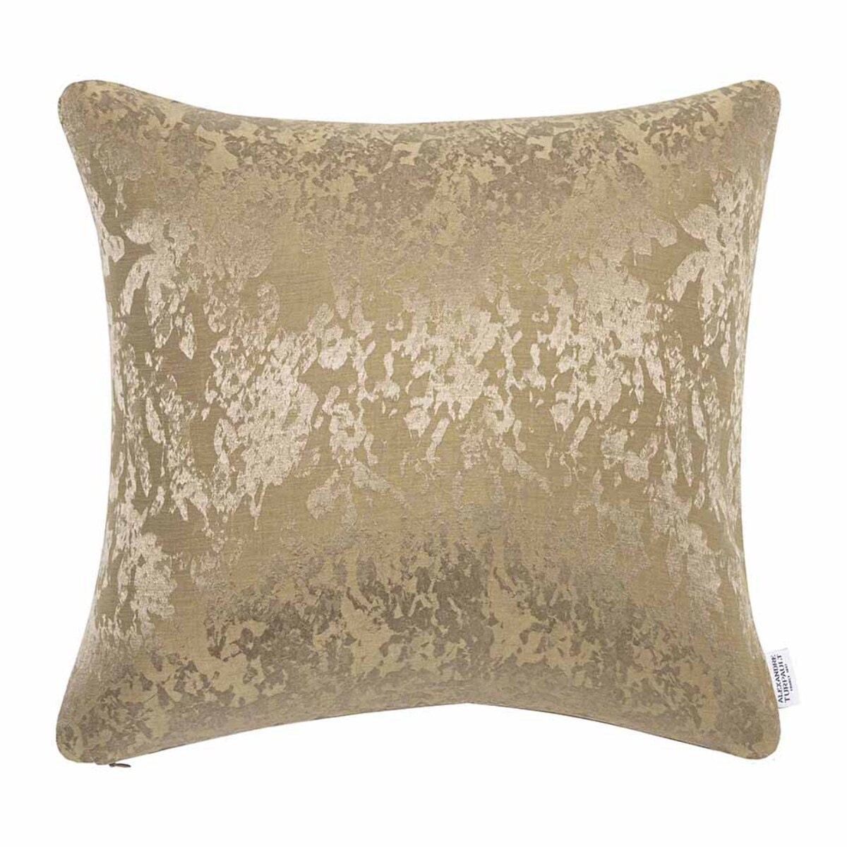 Taie d'oreiller imprimé en lin et soie, Lin & Soie, Jaune désert