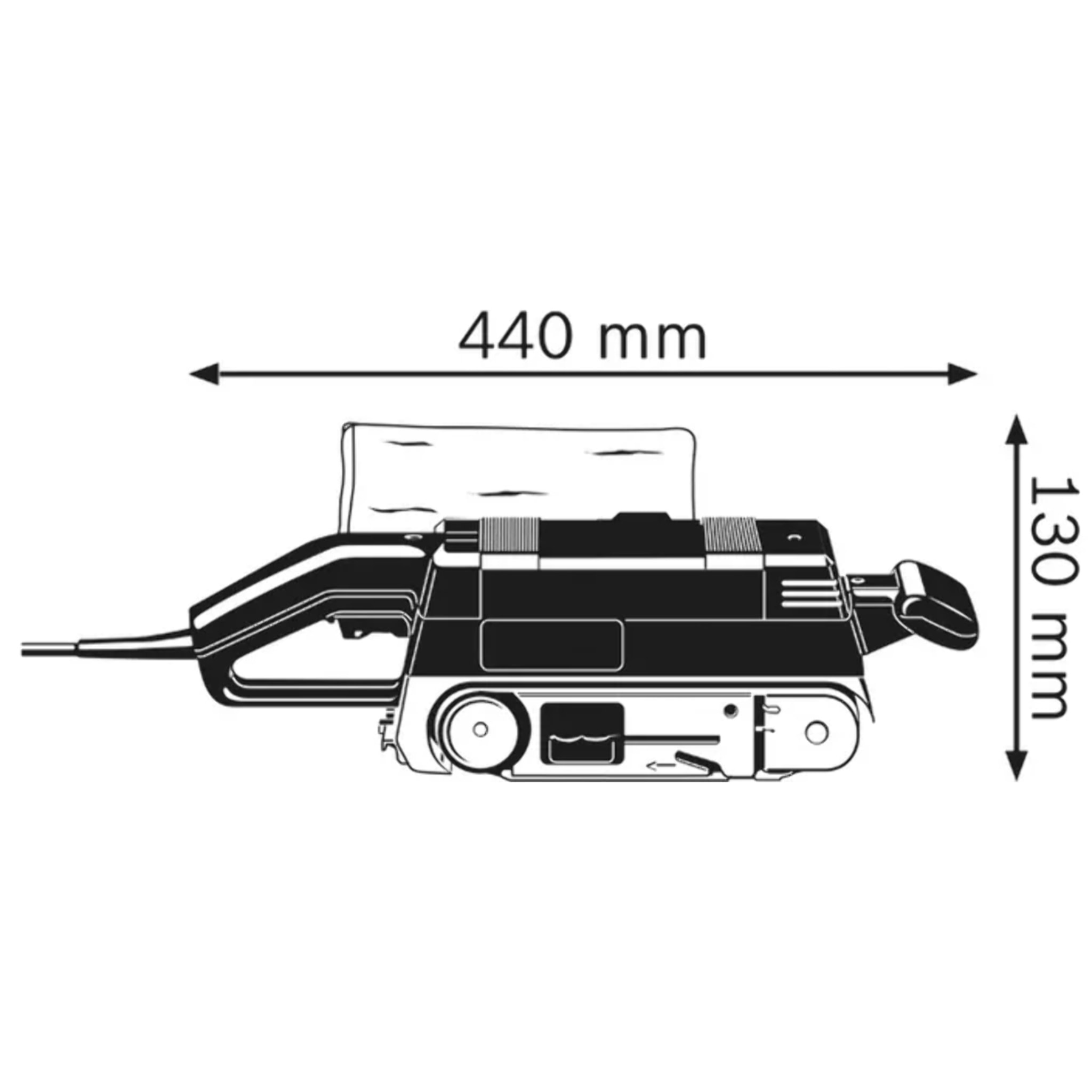 Ponceuse à bande 750W GBS 75 AE - BOSCH - avec accessoires - 0601274707