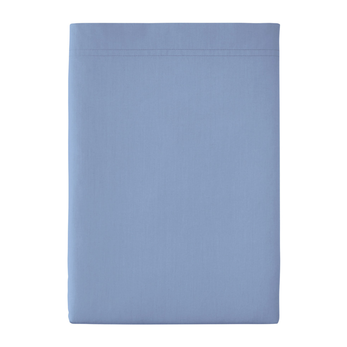 Drap plat uni en percale de coton, PREMIÈRE, Bleu Olympe