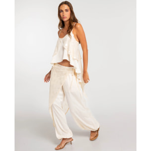 Top de mujer de tirantes con lentejuelas
