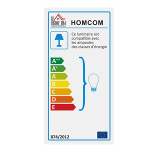 Lampadaire design industriel 3 ampoules max. 40 W abat-jour cage métal noir