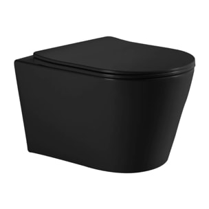 Pack WC bâti-support autoportant + WC suspendu sans bride Ceramia avec abattant SoftClose + plaque (STCE14BMT03-U)