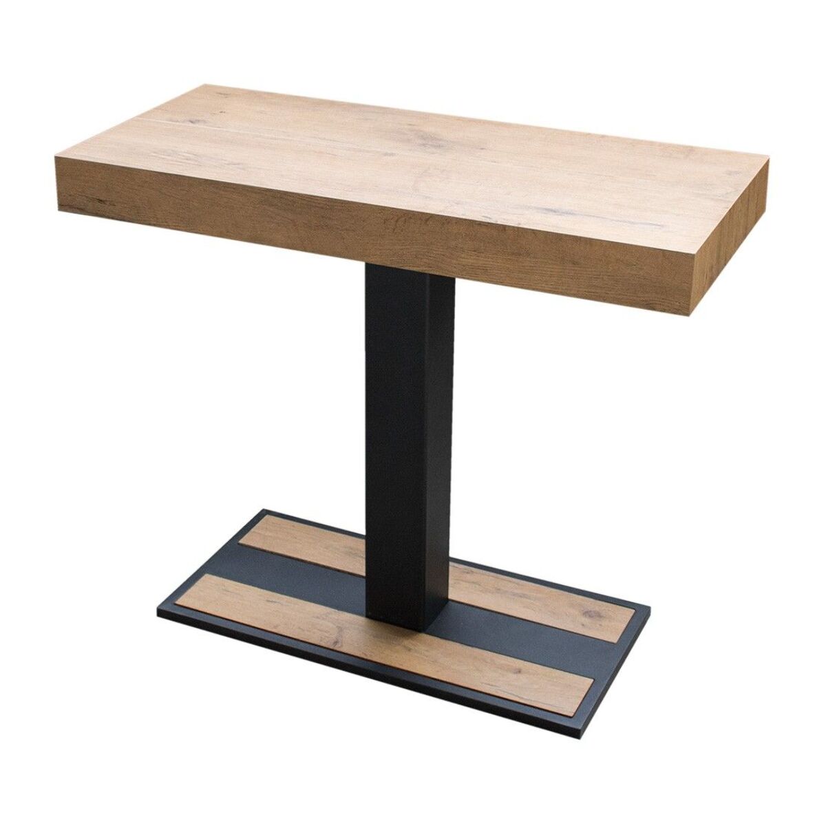 Console extensible 90x40/196 cm Capital Small Chêne Nature cadre Anthracite