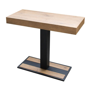Console extensible 90x40/196 cm Capital Small Chêne Nature cadre Anthracite