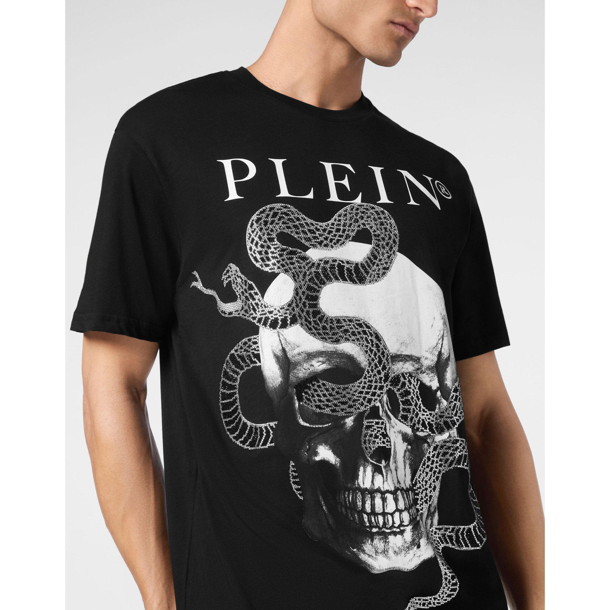 PHILIPP PLEIN T-Shirt Round Neck SNAKE