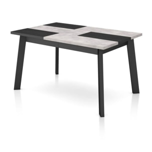 Mesa de comedor Naira 140 Negro Cemento Negro
