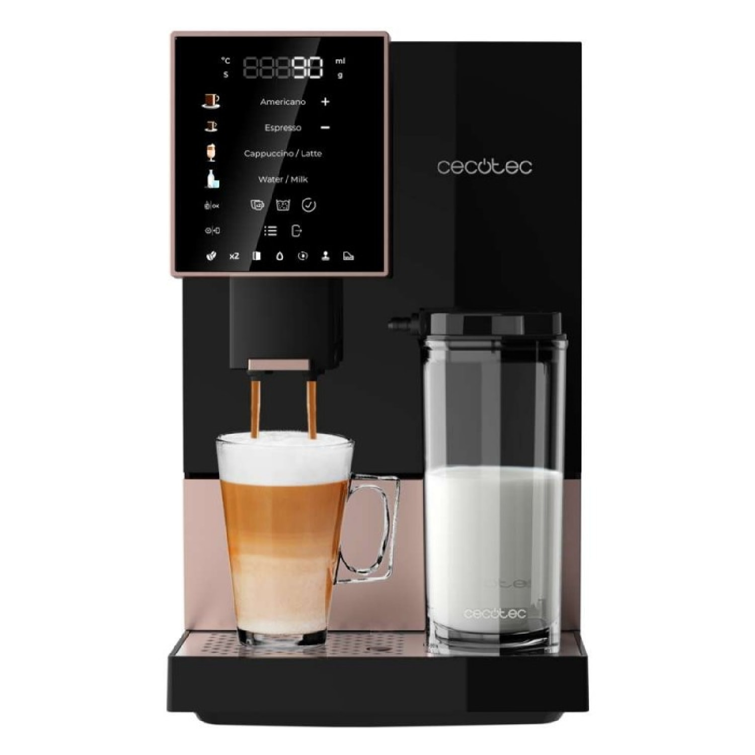 Cecotec Cafetera Superautomática Cremmaet Compactccino Black Rose