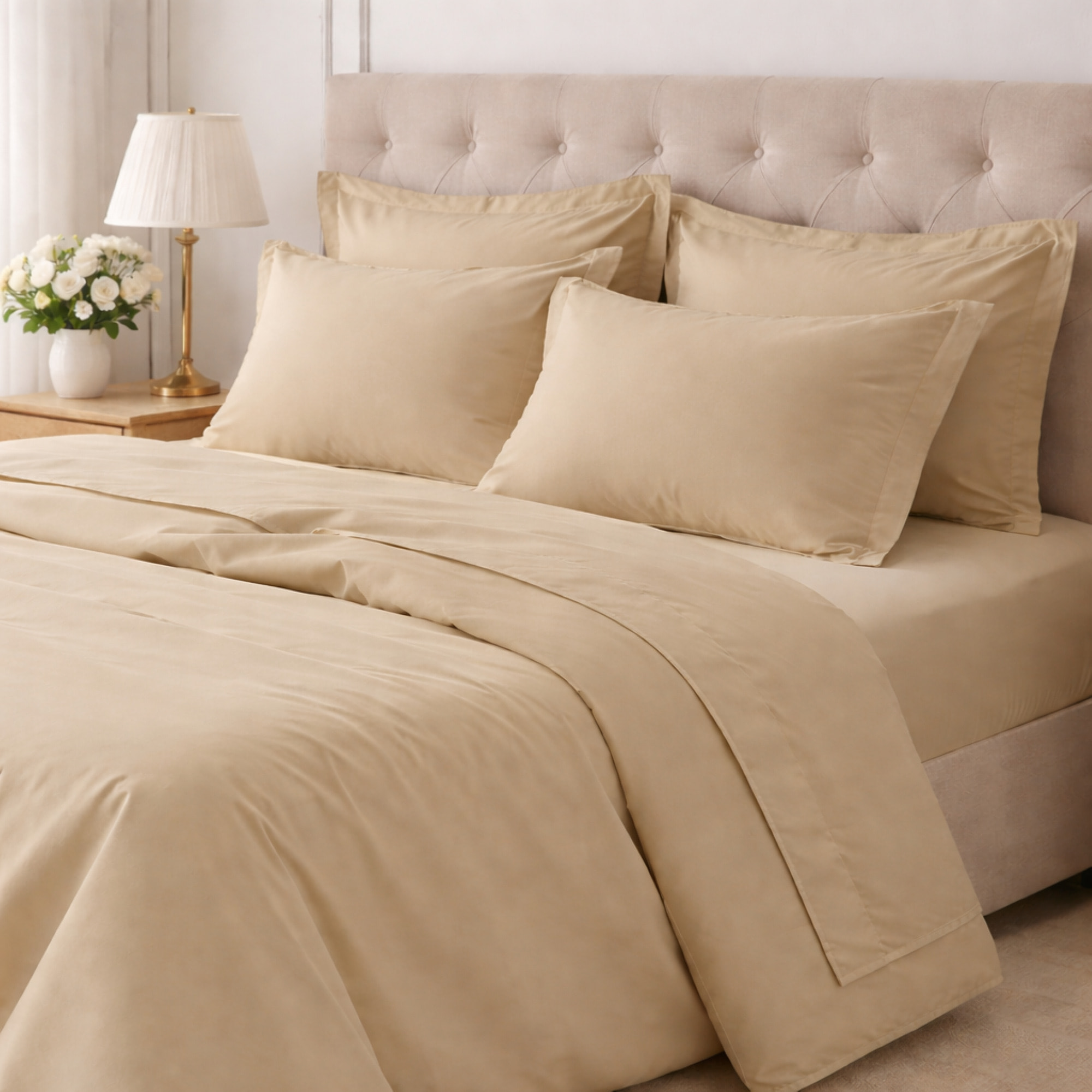 COTONISSIMI Completo Letto Tinta Unita in 100% puro cotone