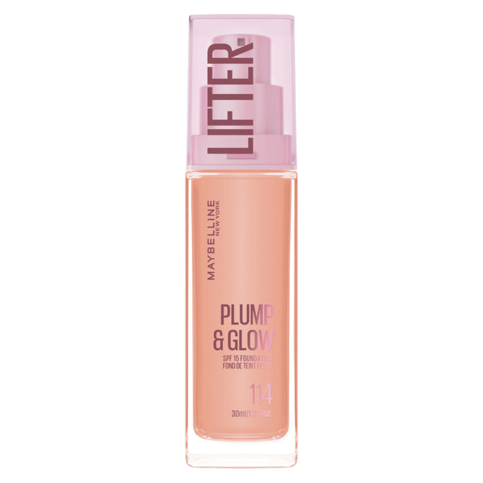 Fondotinta Idratante Rimpolpante 114 Lifter Plump & Glow SPF 15 con Niacinamide 30ml