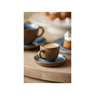 Ensemble tasse espresso 7cl et sous-tasse Wood