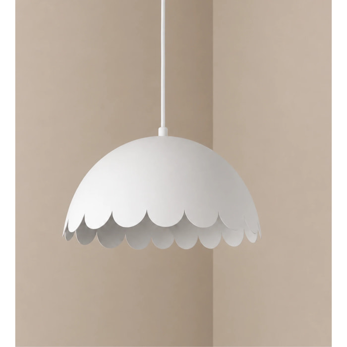 Suspension en métal blanc D30 cm - Flow