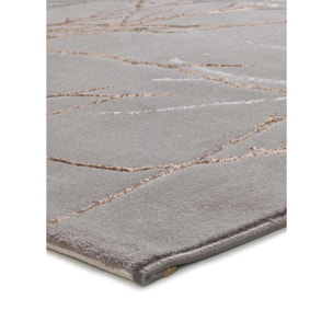 CREATION Alfombra efecto mármol de pelo corto gris, varias medidas disponibles.