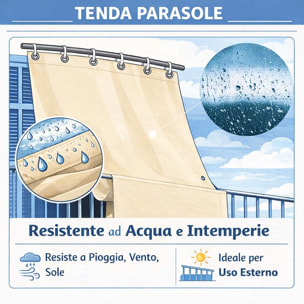 Intrecci Tenda da Sole per Esterno Impermeabile a Caduta con Occhielli Antracite