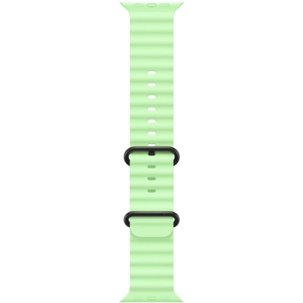Bracelet APPLE 49 mm Océan vert fluo  - Finition titane