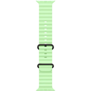 Bracelet APPLE 49 mm Océan vert fluo  - Finition titane