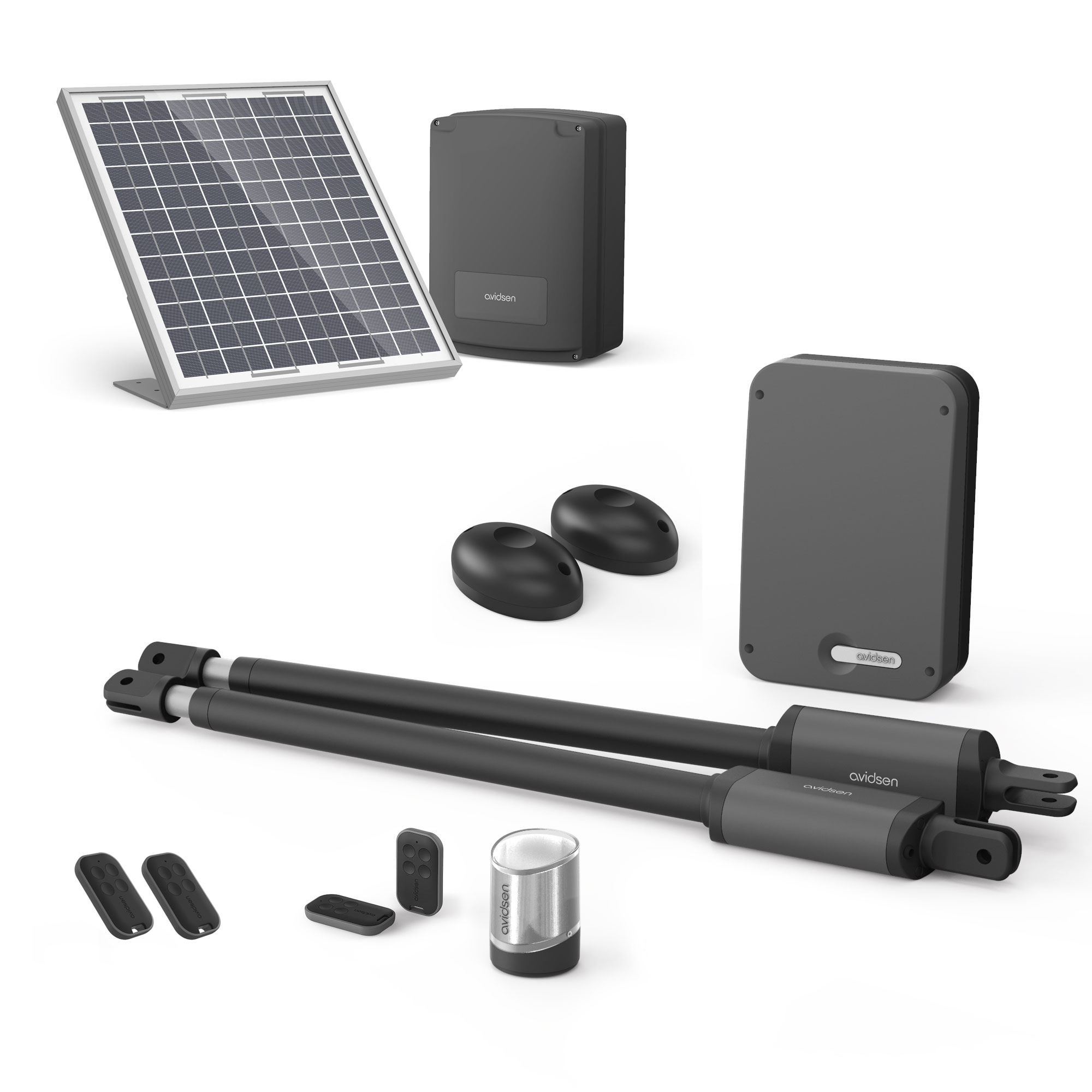 Motorisation télescopique solaire pour portail à battants - Styrka 310