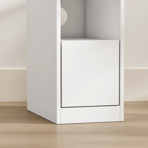 Lot de 2 chevets avec station de charge - tiroir, niches, étagère - blanc