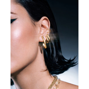 Orecchino Mini Pipe Placcato Oro