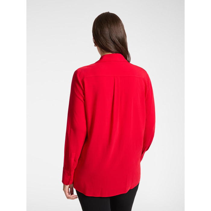 Elena Mirò - Camisa con collar - Rojo