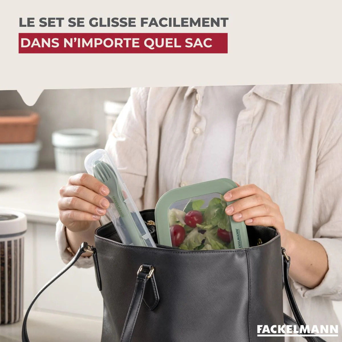 Boîte de 3 couverts réemployables Fackelmann Storage