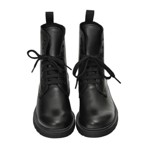 Anfibi in vera pelle con stringhe - tacco 3,0 cm