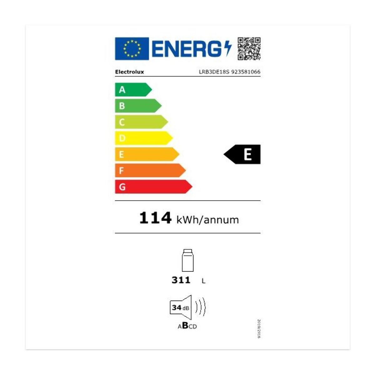 Réfrigérateur 1 porte encastrable ELECTROLUX LRB3DE18S DynamicAir