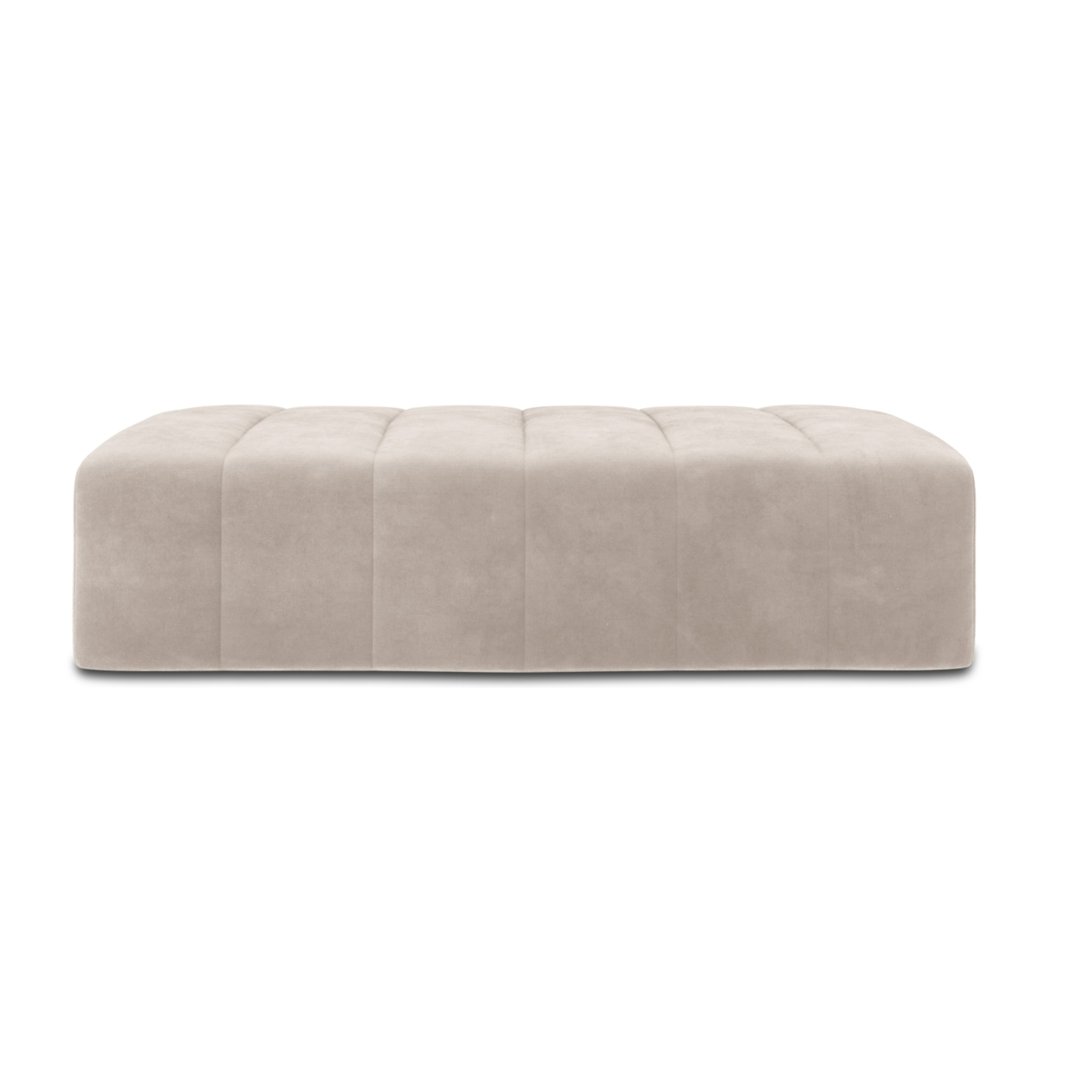 Pouf "Marcel" 2 places en velours beige