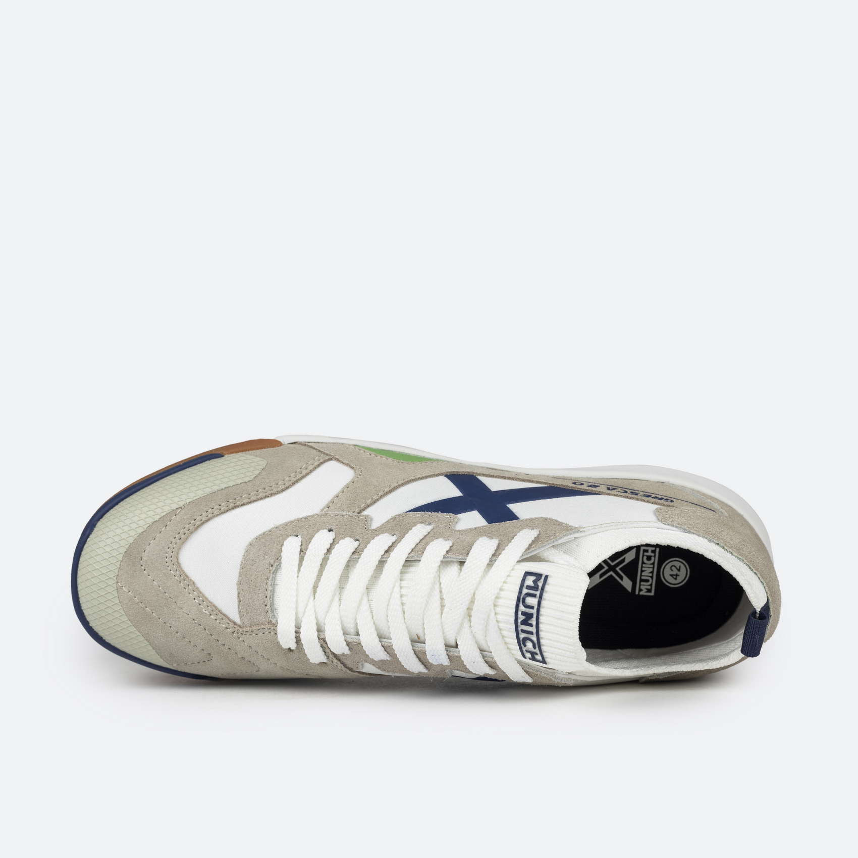 MUNICH GRESCA 2.0 Zapatillas fútbol sala Diseño Futurista Blanco y Gris