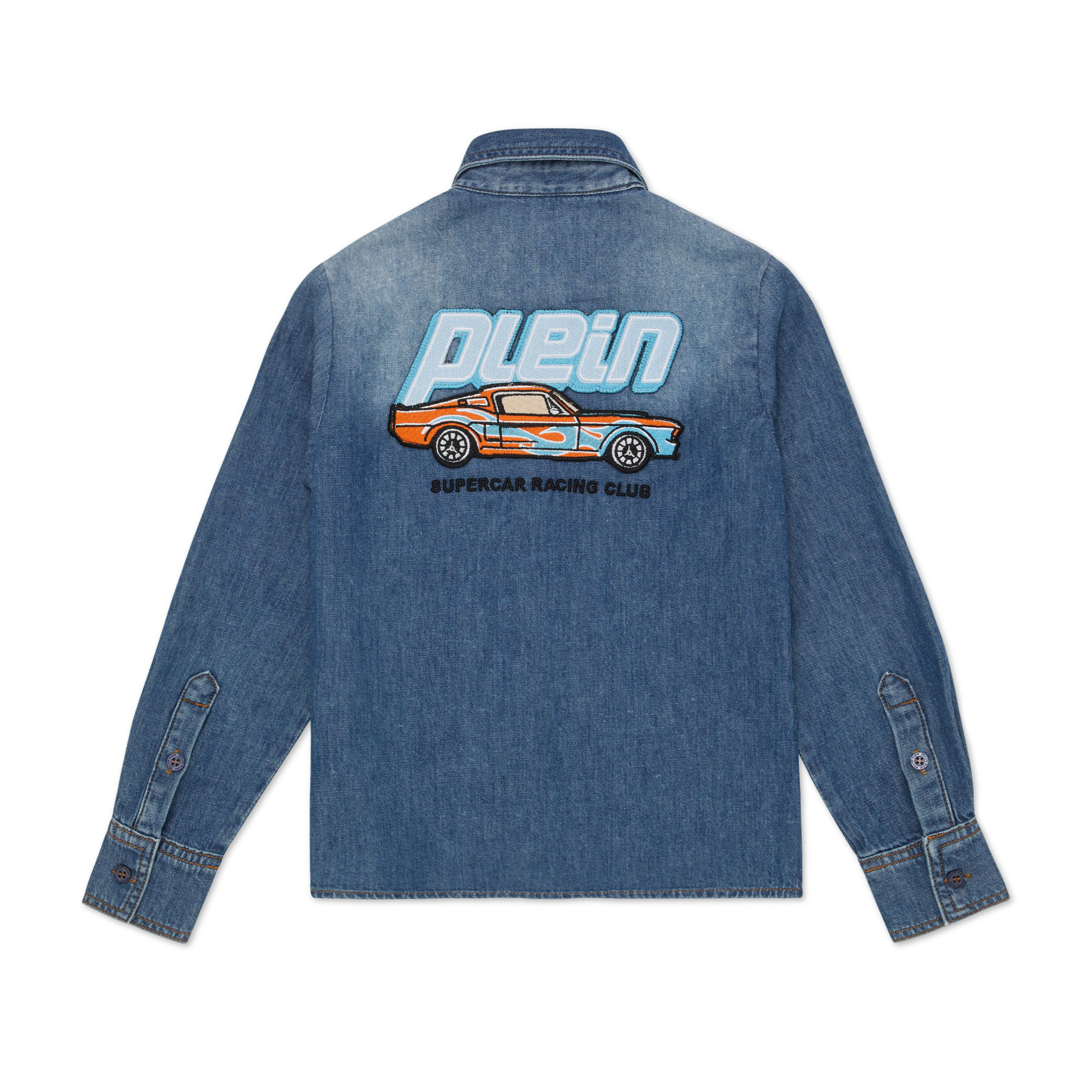 PHILIPP PLEIN Denim Shirt Ls RACING