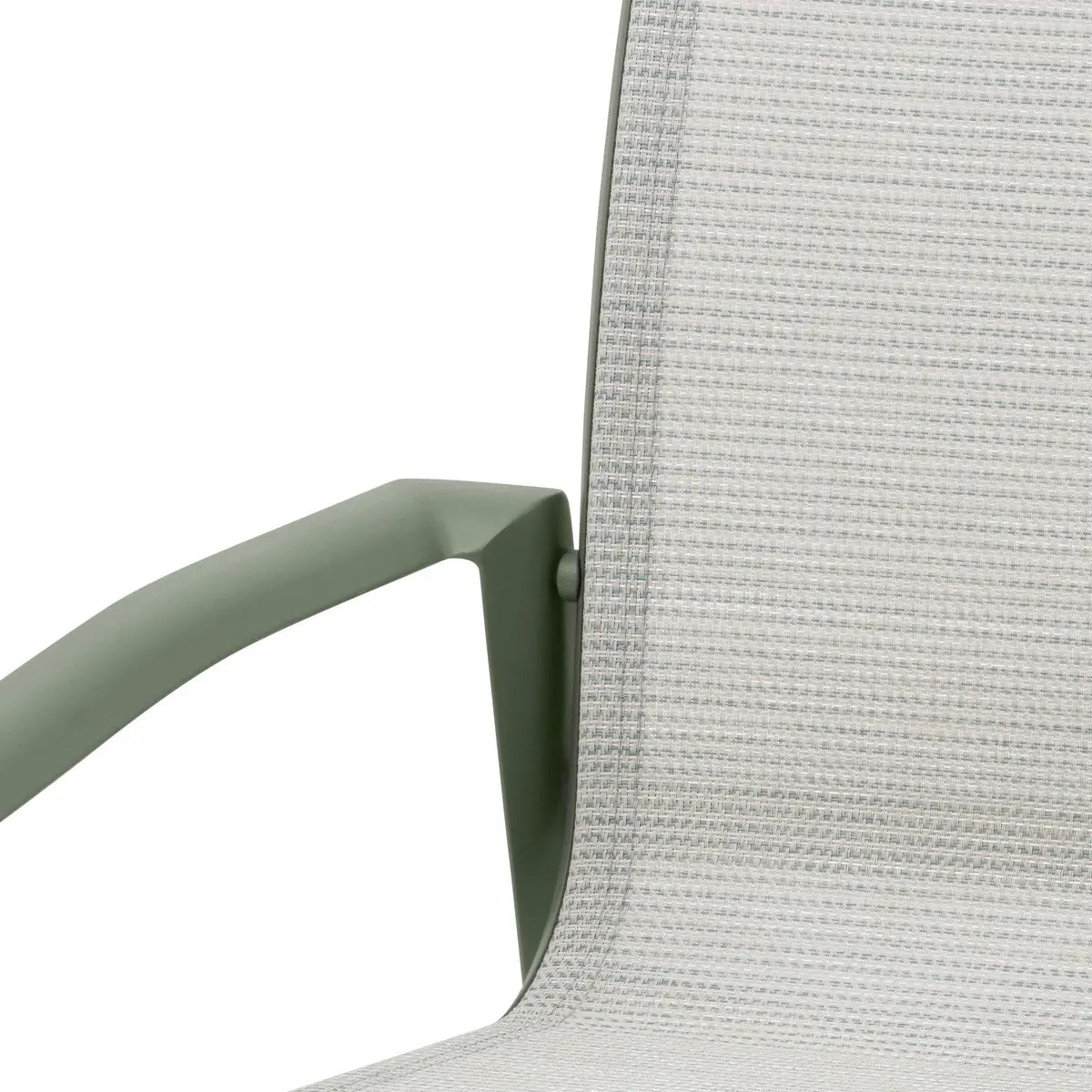 Fauteuil de jardin empilable "Axant" vert olive & vert laurier aluminium et texaline