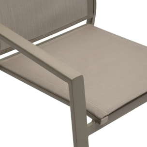 Fauteuil de jardin empilable Essentia noisette/café