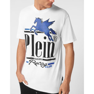 PHILIPP PLEIN Camiseta de cuello redondo y manga corta RACING