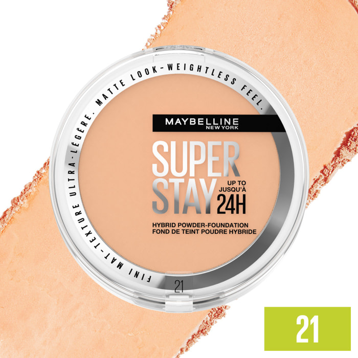 Maybelline New York Superstay 24H Hybride Fond de teint-Poudre Longue Tenue 21 - 9 GRM