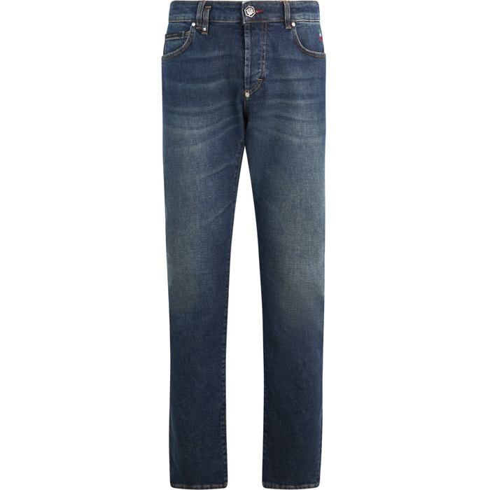 PHILIPP PLEIN Super Straight Cut Jeans Basic Cocco Label