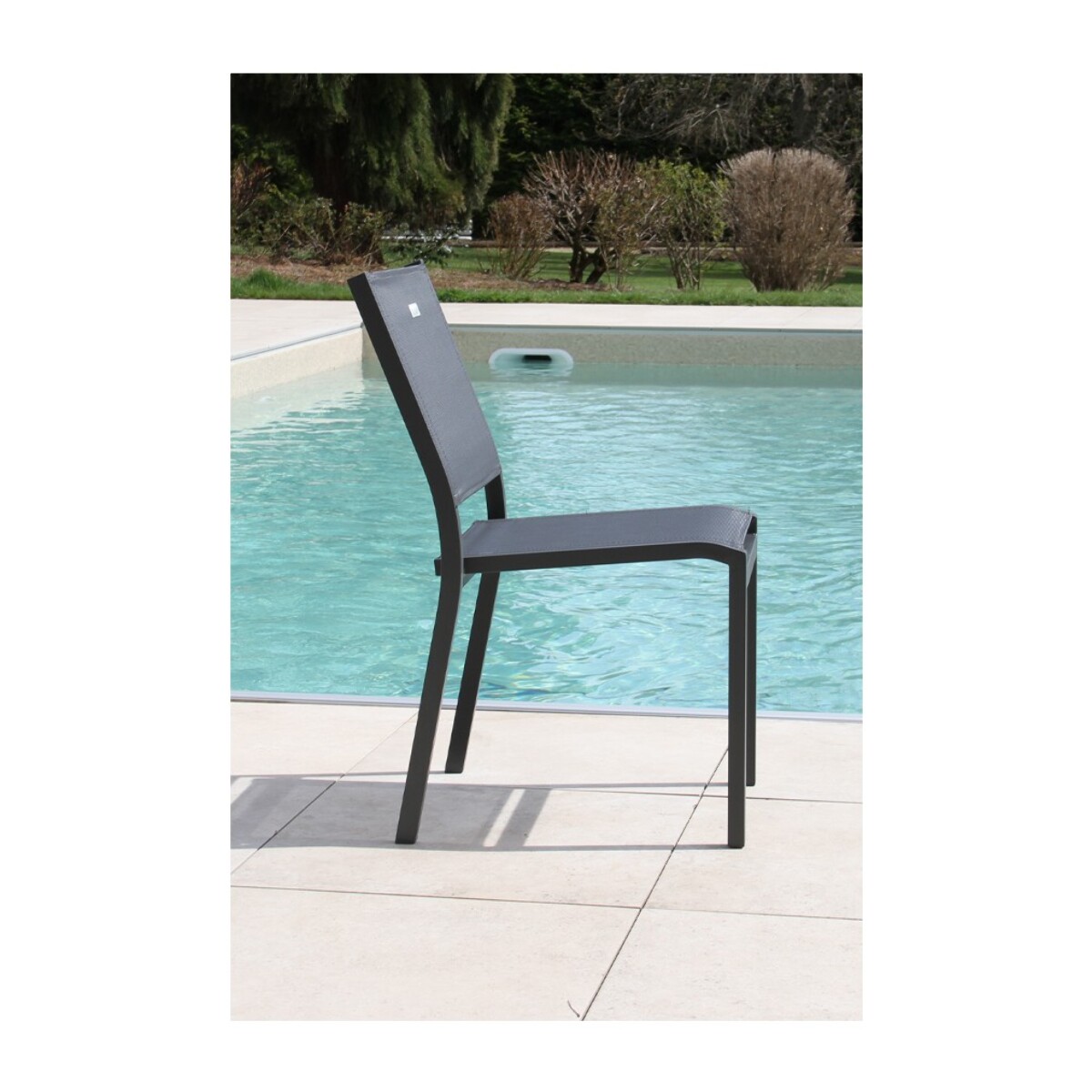 Ensemble table et chaises de jardin  - Gris Anthracite - CADAQUES